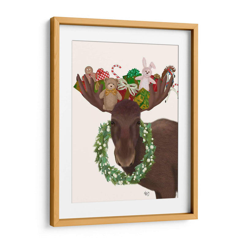 Christmas Moose Y Regalos De Navidad - Fab Funky | Cuadro decorativo de Canvas Lab