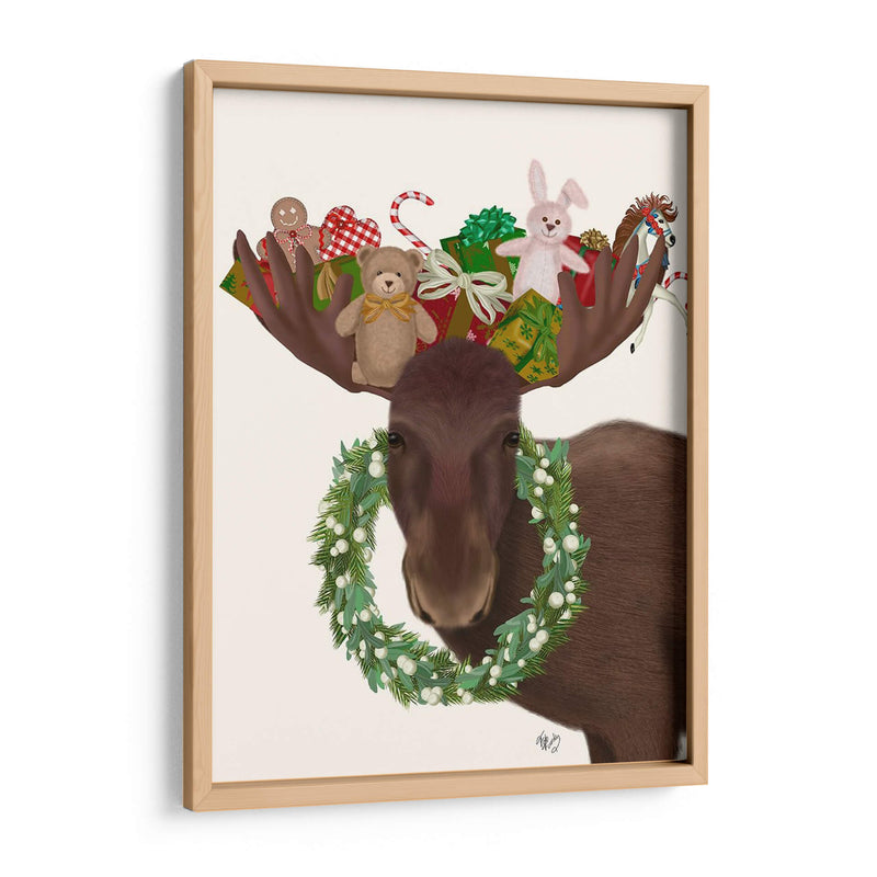 Christmas Moose Y Regalos De Navidad - Fab Funky | Cuadro decorativo de Canvas Lab