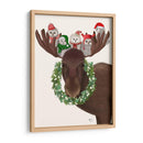 Christmas Moose Y Búhos De Navidad - Fab Funky | Cuadro decorativo de Canvas Lab