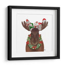 Moose De Navidad Y Búhos De Navidad Hacia Adelante - Fab Funky | Cuadro decorativo de Canvas Lab