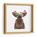 Moose De Navidad Y Búhos De Navidad Hacia Adelante - Fab Funky | Cuadro decorativo de Canvas Lab