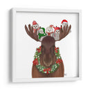 Moose De Navidad Y Búhos De Navidad Hacia Adelante - Fab Funky | Cuadro decorativo de Canvas Lab