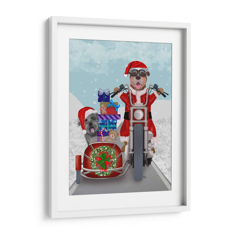 Christmas Mutts Christmas Chopper - Fab Funky | Cuadro decorativo de Canvas Lab