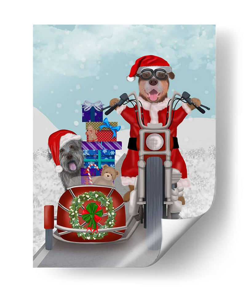 Christmas Mutts Christmas Chopper - Fab Funky | Cuadro decorativo de Canvas Lab