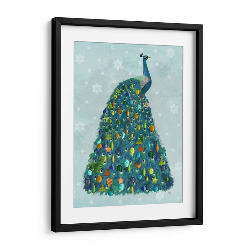 Navidad Pavo Real Árbol De Navidad - Fab Funky | Cuadro decorativo de Canvas Lab