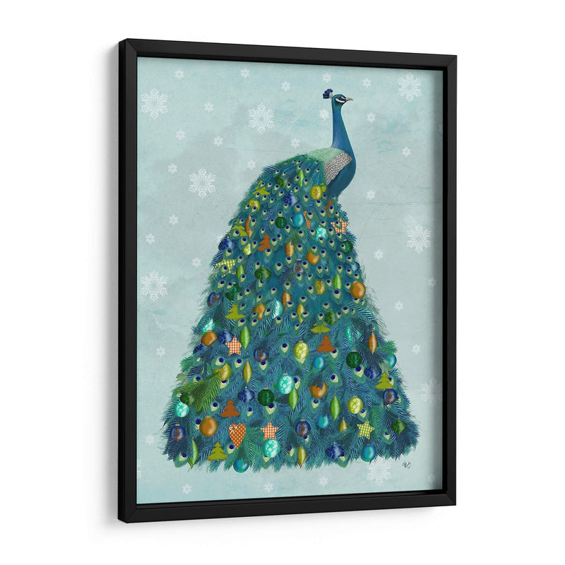 Navidad Pavo Real Árbol De Navidad - Fab Funky | Cuadro decorativo de Canvas Lab