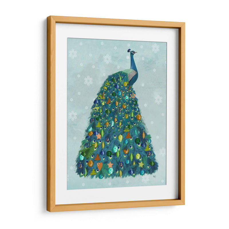 Navidad Pavo Real Árbol De Navidad - Fab Funky | Cuadro decorativo de Canvas Lab