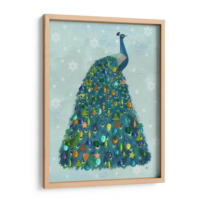 Navidad Pavo Real Árbol De Navidad - Fab Funky | Cuadro decorativo de Canvas Lab