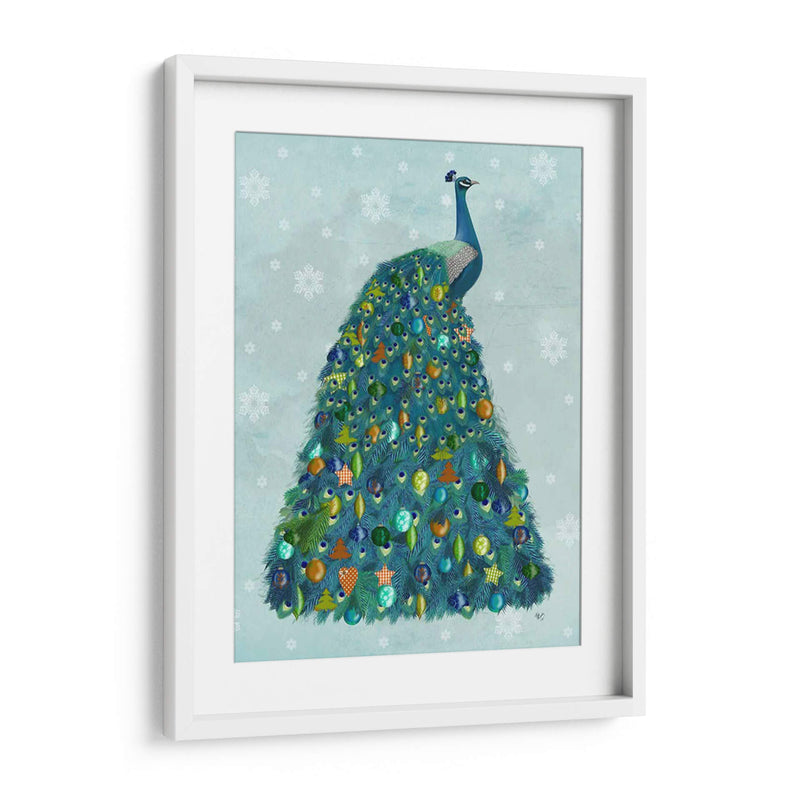 Navidad Pavo Real Árbol De Navidad - Fab Funky | Cuadro decorativo de Canvas Lab