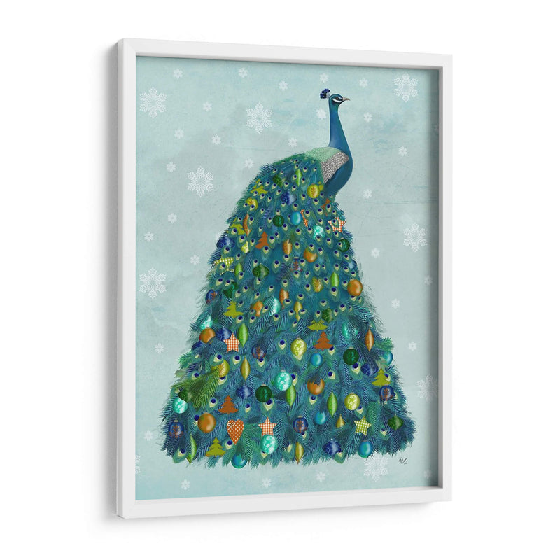 Navidad Pavo Real Árbol De Navidad - Fab Funky | Cuadro decorativo de Canvas Lab