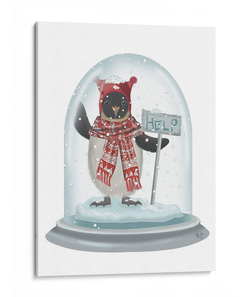 Navidad Pingüino Nieve Globo - Fab Funky | Cuadro decorativo de Canvas Lab