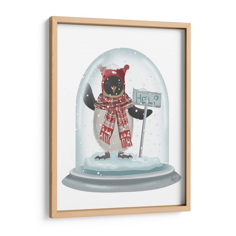 Navidad Pingüino Nieve Globo - Fab Funky | Cuadro decorativo de Canvas Lab