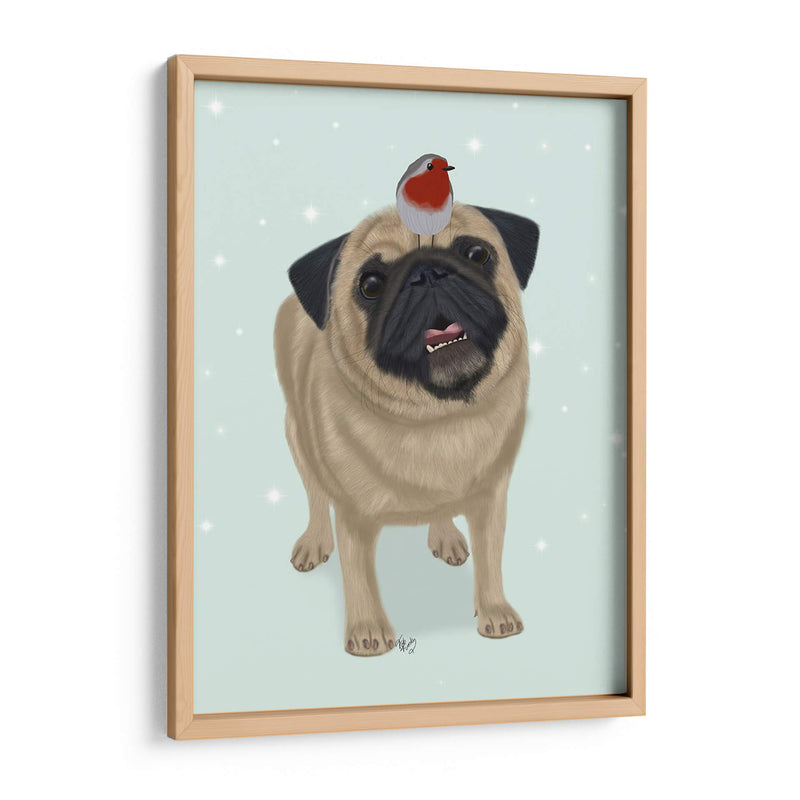 Navidad Pug Y Robin - Fab Funky | Cuadro decorativo de Canvas Lab