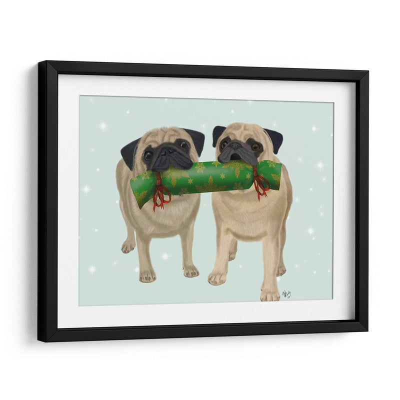 Navidad Pug Pair Y Galleta - Fab Funky | Cuadro decorativo de Canvas Lab