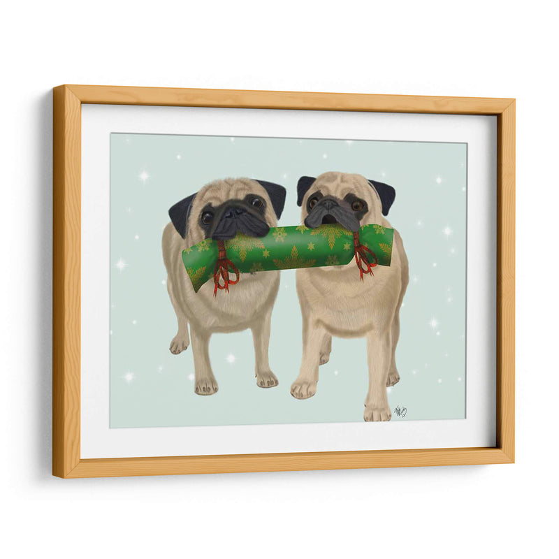 Navidad Pug Pair Y Galleta - Fab Funky | Cuadro decorativo de Canvas Lab