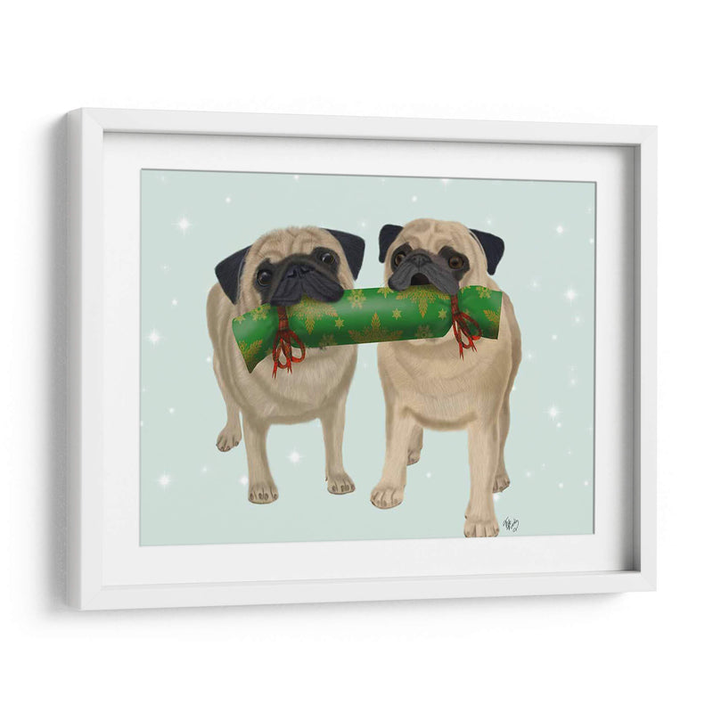 Navidad Pug Pair Y Galleta - Fab Funky | Cuadro decorativo de Canvas Lab