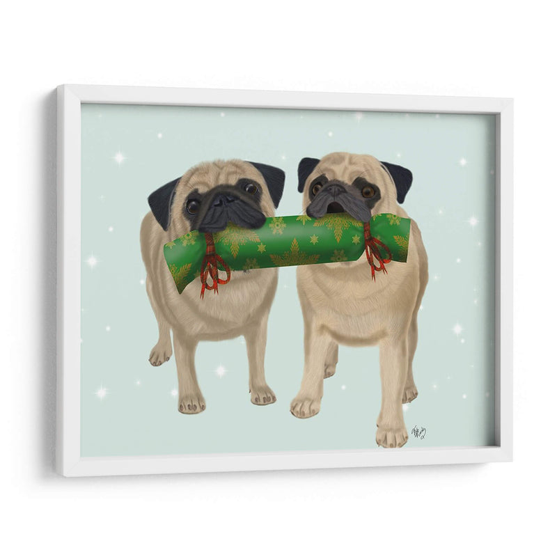 Navidad Pug Pair Y Galleta - Fab Funky | Cuadro decorativo de Canvas Lab