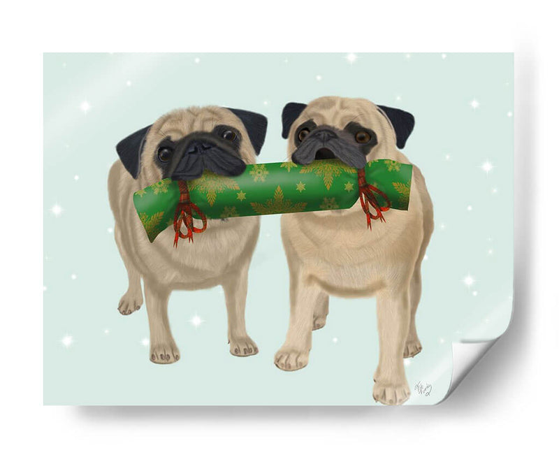 Navidad Pug Pair Y Galleta - Fab Funky | Cuadro decorativo de Canvas Lab