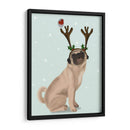 Pójete De Navidad Con Astas Y Robin - Fab Funky | Cuadro decorativo de Canvas Lab