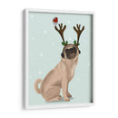 Pójete De Navidad Con Astas Y Robin - Fab Funky | Cuadro decorativo de Canvas Lab