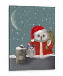 Navidad Santa Owl - Fab Funky | Cuadro decorativo de Canvas Lab