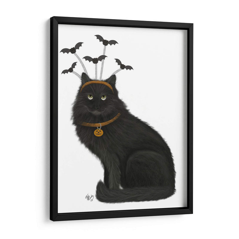 Halloween Gato Negro Y Murciélagos - Fab Funky | Cuadro decorativo de Canvas Lab