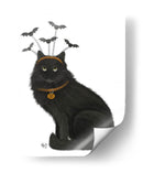 Halloween Gato Negro Y Murciélagos - Fab Funky | Cuadro decorativo de Canvas Lab