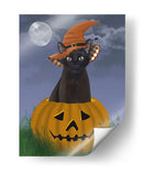Gato Negro De Halloween En Calabaza - Fab Funky | Cuadro decorativo de Canvas Lab