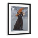 Gato Negro De Halloween En Sombrero De Brujas - Fab Funky | Cuadro decorativo de Canvas Lab