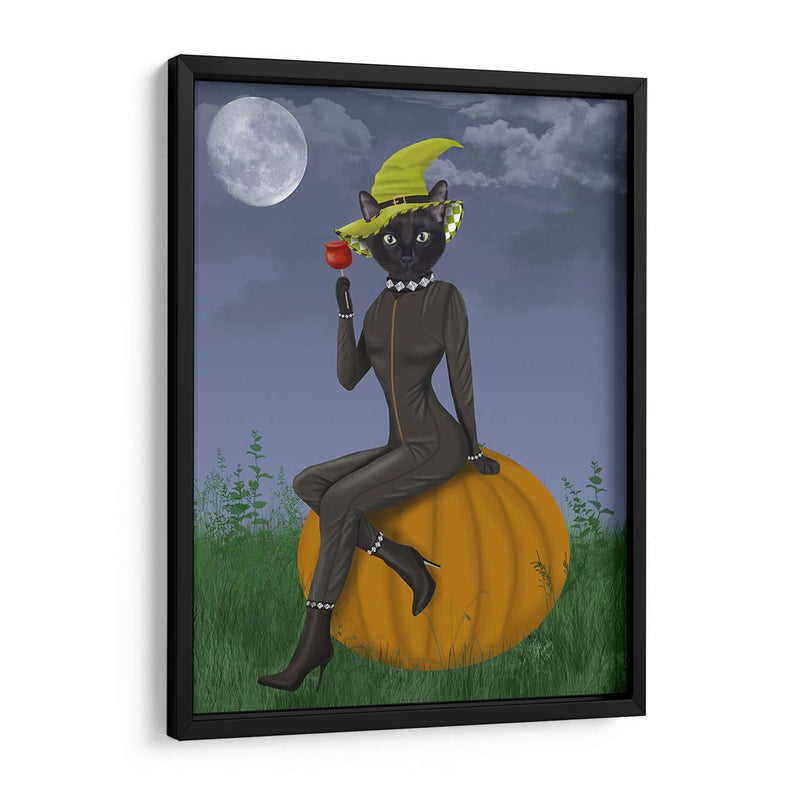 Halloween Cat Y Toffee Apple - Fab Funky | Cuadro decorativo de Canvas Lab