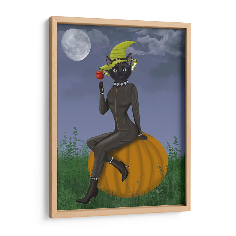 Halloween Cat Y Toffee Apple - Fab Funky | Cuadro decorativo de Canvas Lab