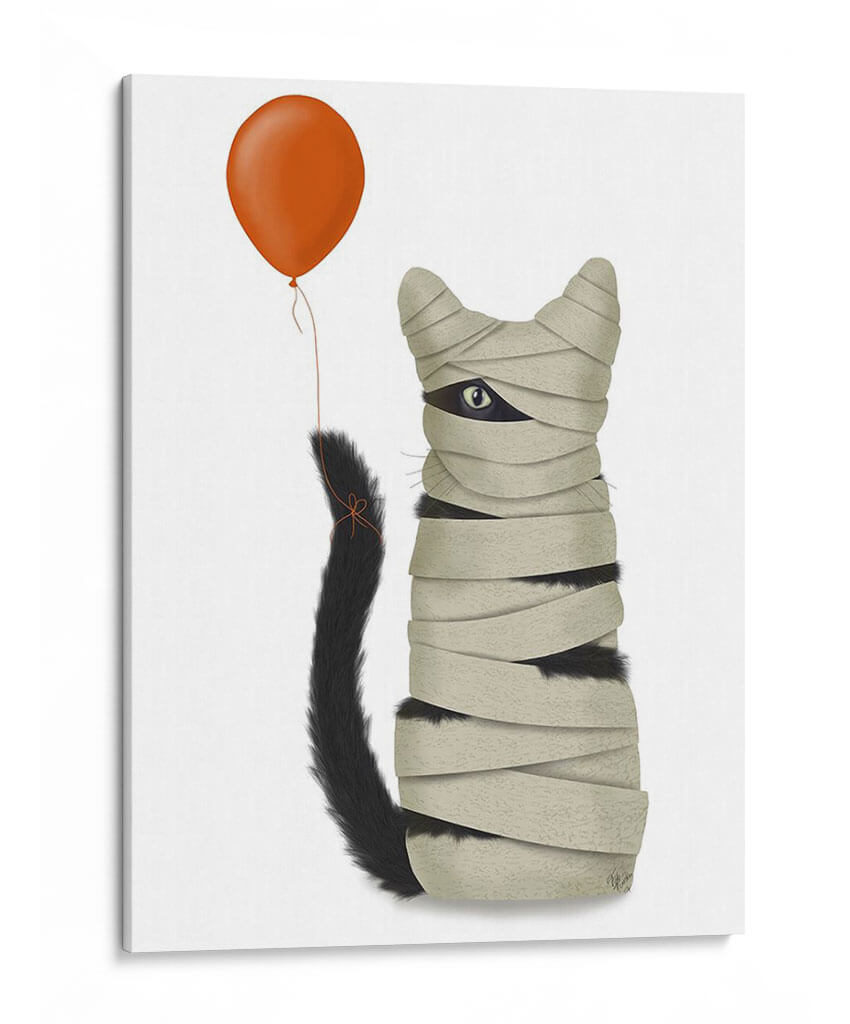 Halloween Momia Gato - Fab Funky | Cuadro decorativo de Canvas Lab