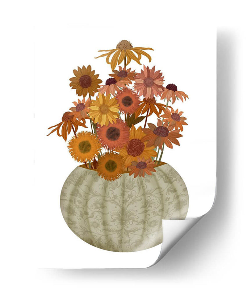 Flores De Calabaza De Halloween - Fab Funky | Cuadro decorativo de Canvas Lab