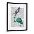 Retrato De Flamenco Verde - Fab Funky | Cuadro decorativo de Canvas Lab