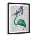 Retrato De Flamenco Verde - Fab Funky | Cuadro decorativo de Canvas Lab