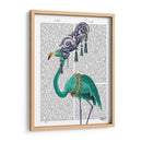 Retrato De Flamenco Verde - Fab Funky | Cuadro decorativo de Canvas Lab