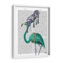 Retrato De Flamenco Verde - Fab Funky | Cuadro decorativo de Canvas Lab