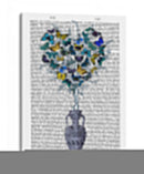 Arbusto Corazón Mariposa, Azul Y Amarillo - Fab Funky | Cuadro decorativo de Canvas Lab