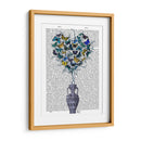 Arbusto Corazón Mariposa, Azul Y Amarillo - Fab Funky | Cuadro decorativo de Canvas Lab