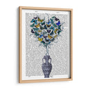 Arbusto Corazón Mariposa, Azul Y Amarillo - Fab Funky | Cuadro decorativo de Canvas Lab