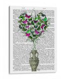 Butterfly Heart Bush, Verde Y Rosa - Fab Funky | Cuadro decorativo de Canvas Lab