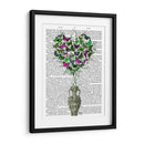 Butterfly Heart Bush, Verde Y Rosa - Fab Funky | Cuadro decorativo de Canvas Lab