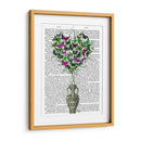 Butterfly Heart Bush, Verde Y Rosa - Fab Funky | Cuadro decorativo de Canvas Lab