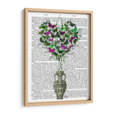 Butterfly Heart Bush, Verde Y Rosa - Fab Funky | Cuadro decorativo de Canvas Lab
