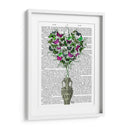 Butterfly Heart Bush, Verde Y Rosa - Fab Funky | Cuadro decorativo de Canvas Lab