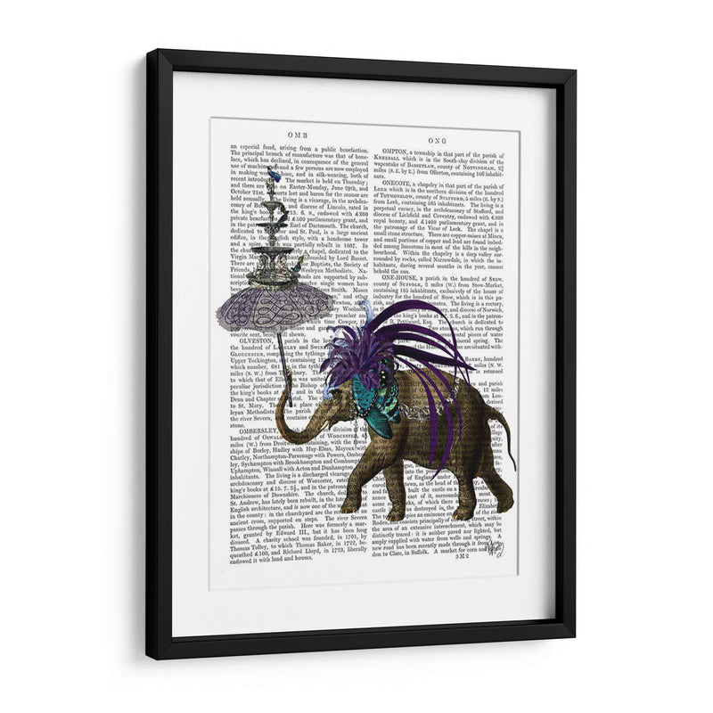 Elefante Y Paraguas - Fab Funky | Cuadro decorativo de Canvas Lab