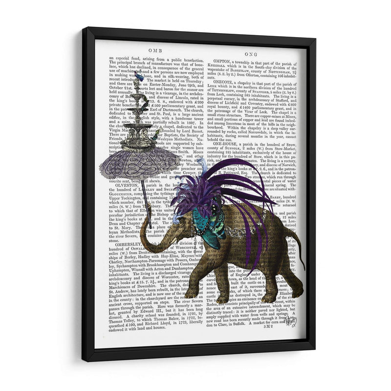 Elefante Y Paraguas - Fab Funky | Cuadro decorativo de Canvas Lab