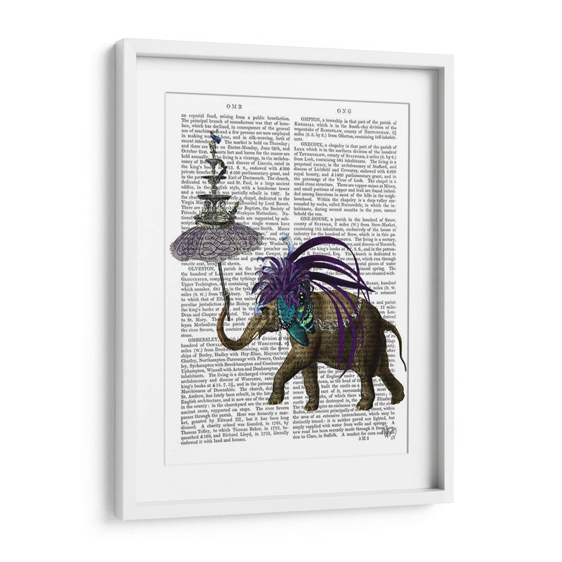 Elefante Y Paraguas - Fab Funky | Cuadro decorativo de Canvas Lab