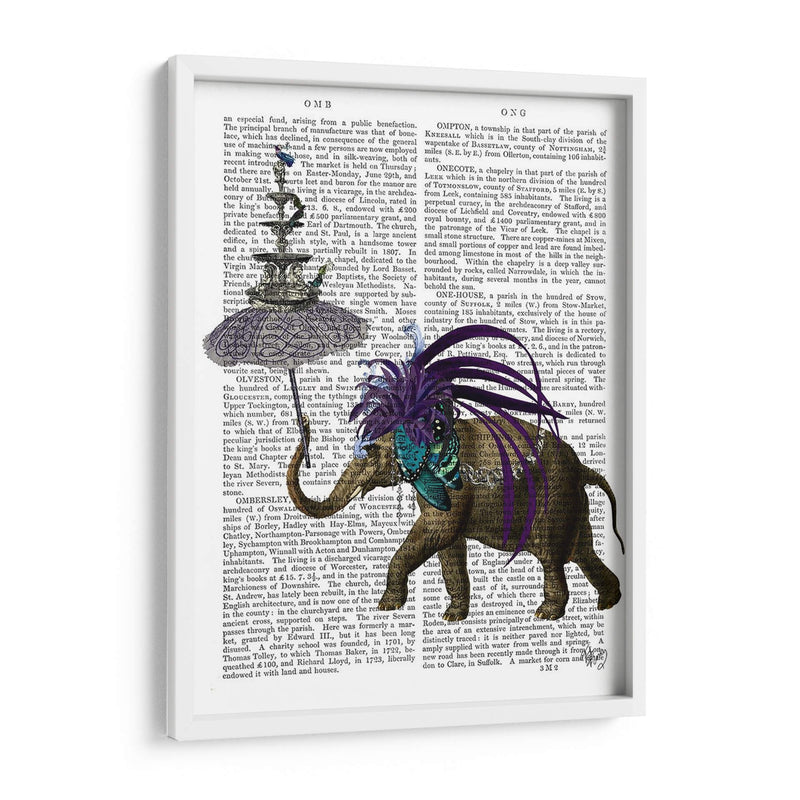 Elefante Y Paraguas - Fab Funky | Cuadro decorativo de Canvas Lab