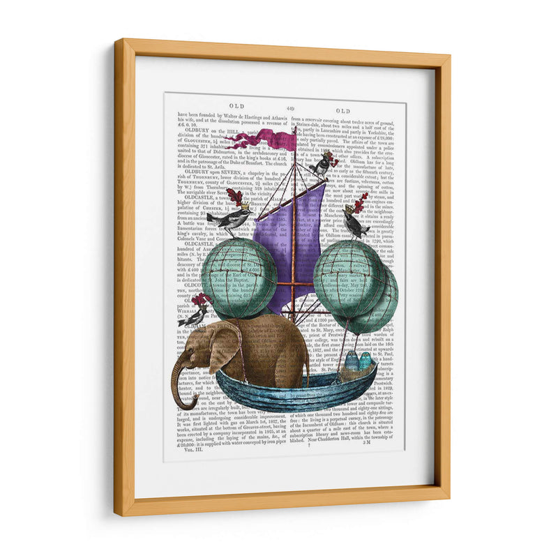 Elefante En La Aeronave - Fab Funky | Cuadro decorativo de Canvas Lab